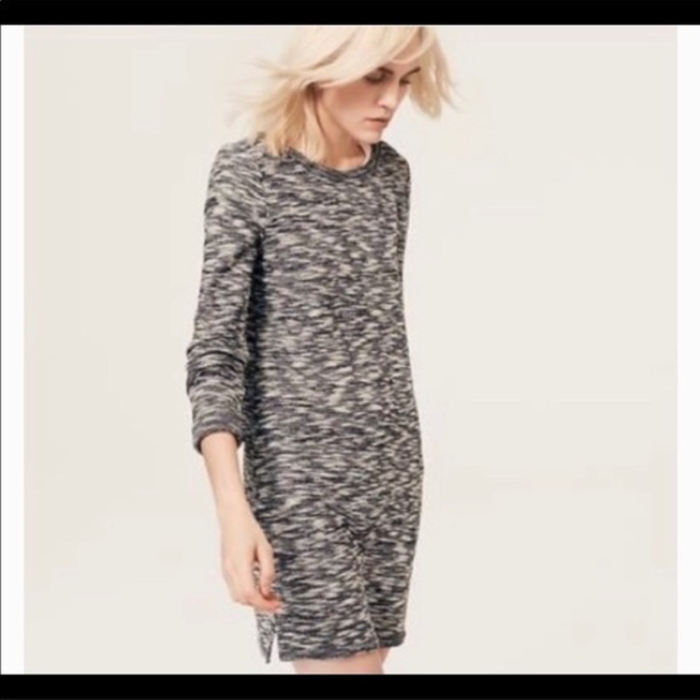 Lou & Grey Knit Space Dye Long Sleeve Sweater Dress NEW xs